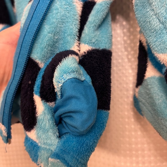 Hanna Andersson Plush Blue and Black Polka Dot fleece jacket - Picture 15 of 15